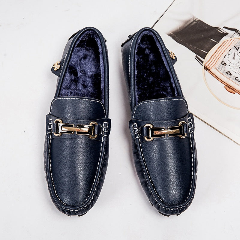 Lightweight Casual Leather Shoes for Men - Winter Warmth