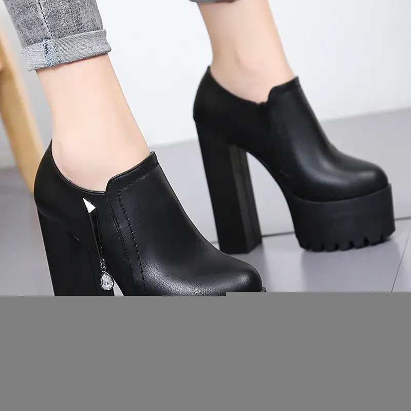 New Autumn Winter High Heel Platform Shoes for Women