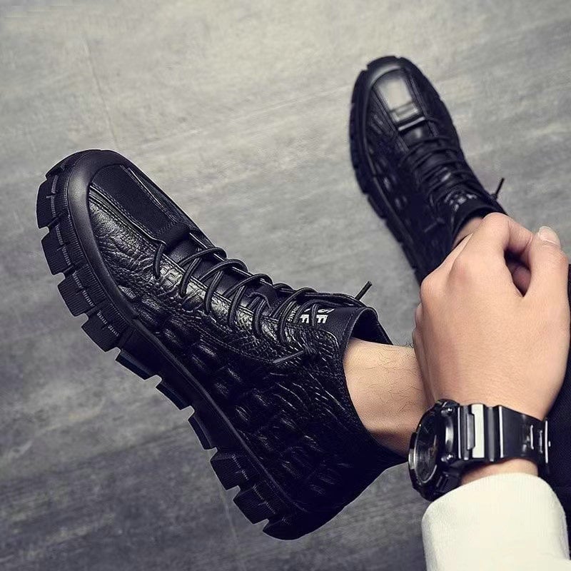 Men's Casual Leather Shoes for Fall and Winter