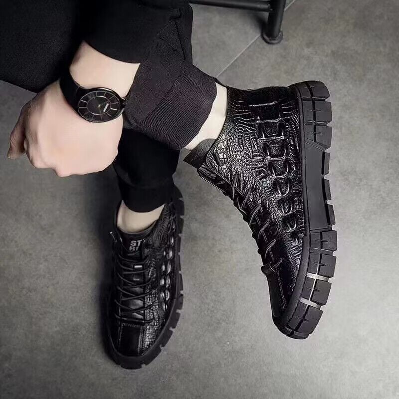 Men's Casual Leather Shoes for Fall and Winter
