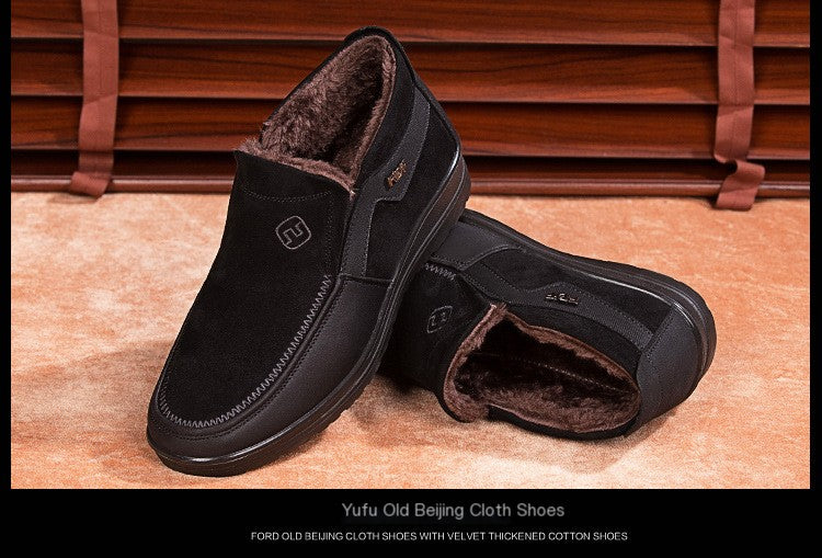 Warm High-Top Cotton Shoes for Men - Winter Style