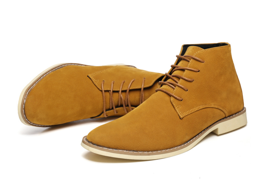 Men's Suede Low-Cut Winter Business Shoes, Breathable