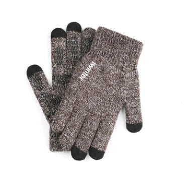 Men's Touchscreen Winter Gloves, Warm Knitted Outdoor Gloves