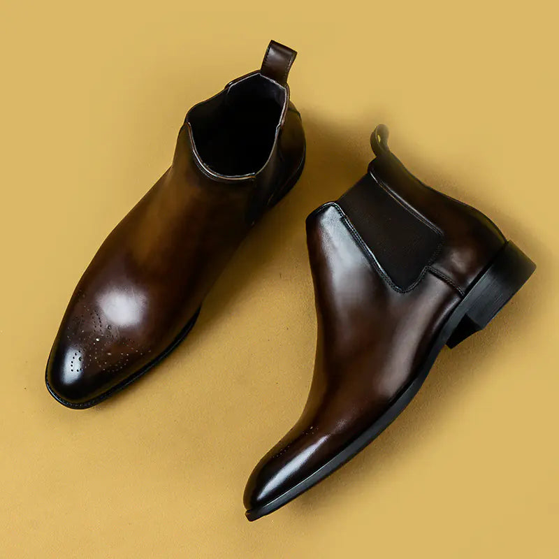 Men's Retro High Top Leather Winter Shoes