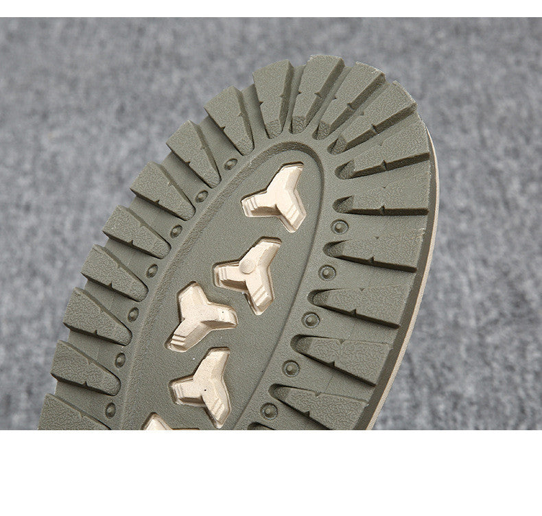 Men's Casual Leather Boots - Winter Workwear Shoes