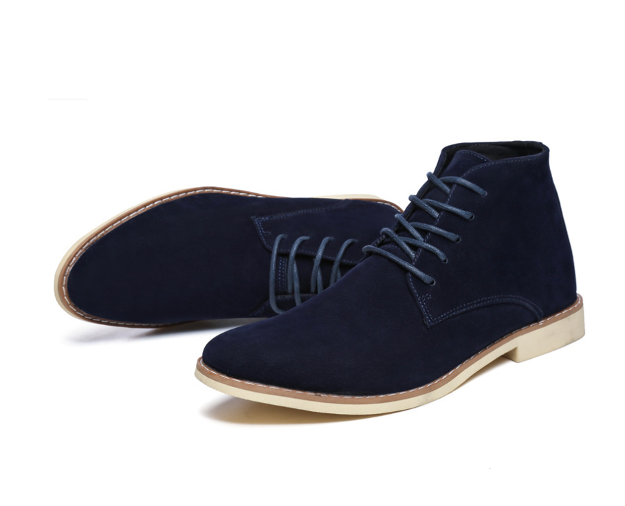 Men's Suede Low-Cut Winter Business Shoes, Breathable
