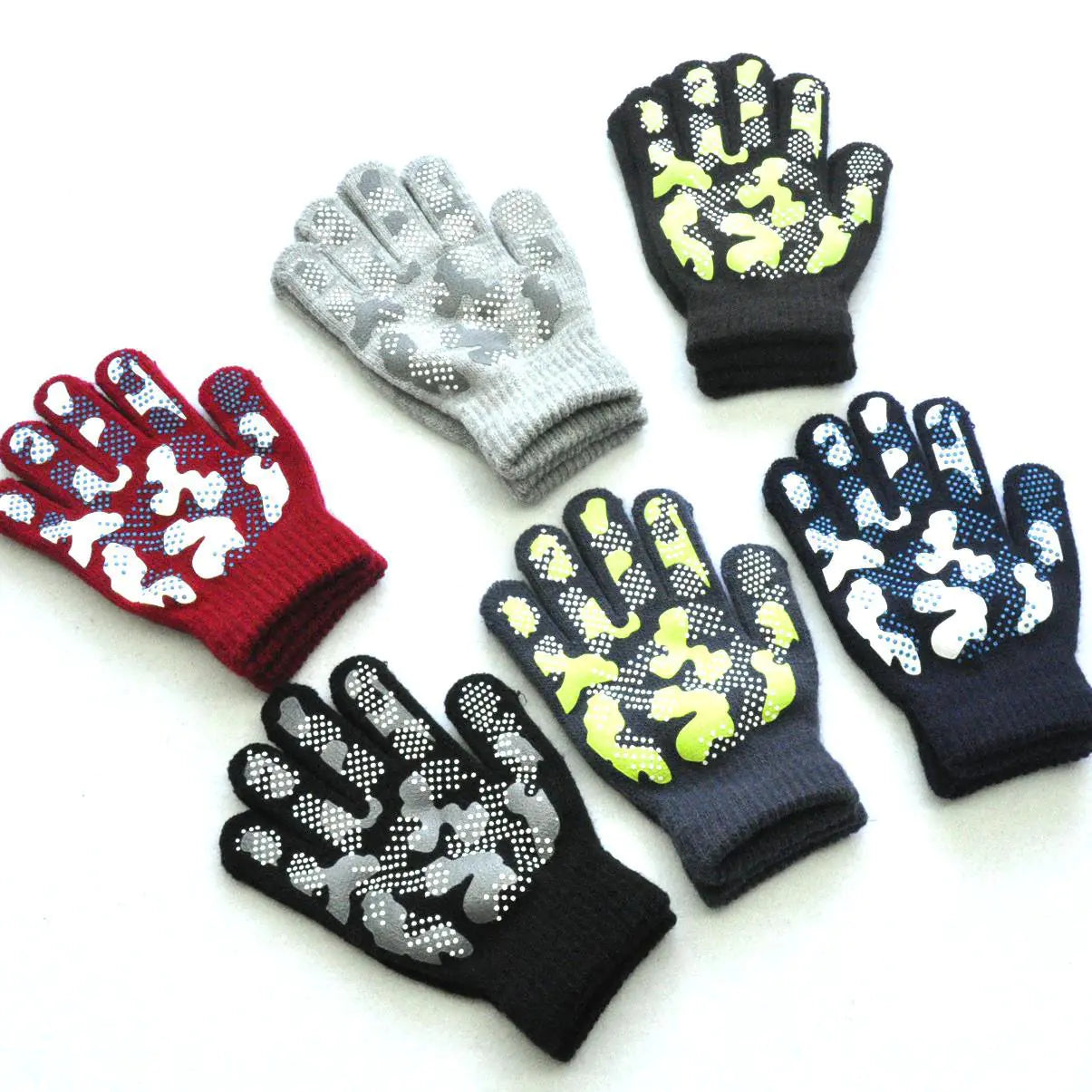 Children's Winter Knitted Gloves for Outdoor Sports