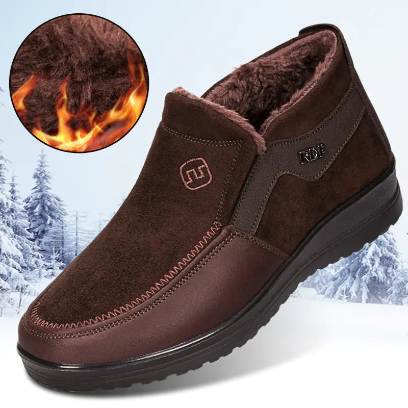 Warm High-Top Cotton Shoes for Men - Winter Style