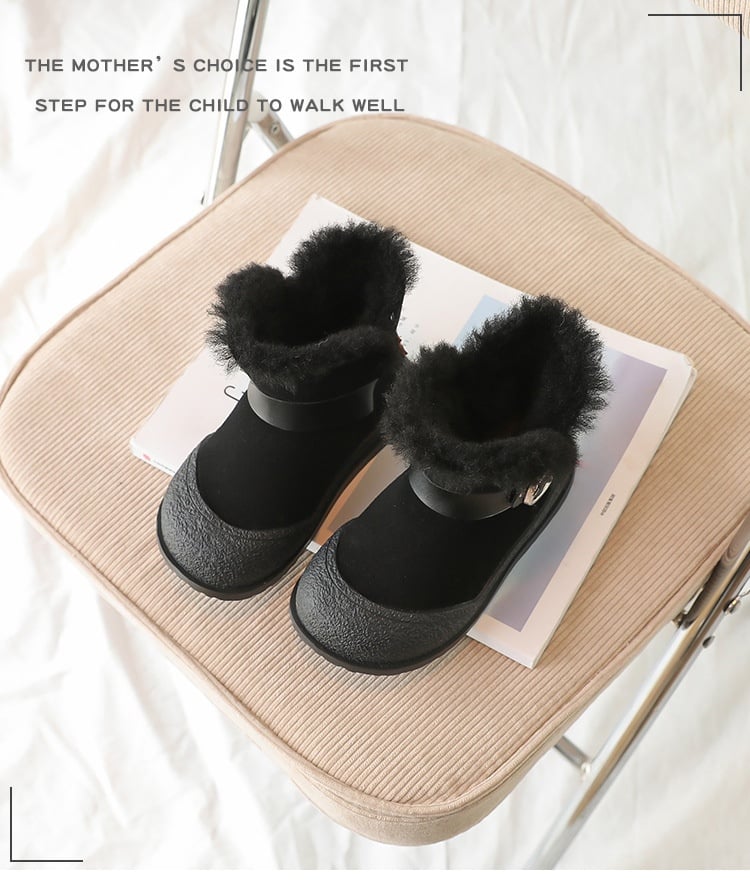 Children's Winter Fleece-lined Thermal Cotton Shoes