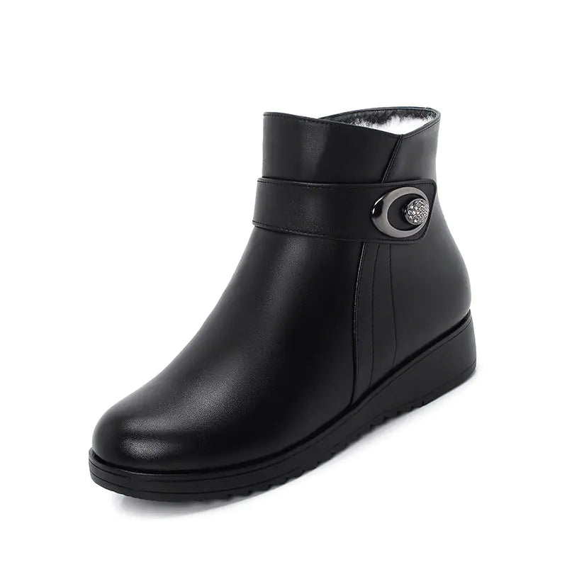 Winter Wool Non-Slip Flat Cotton Shoes for Women