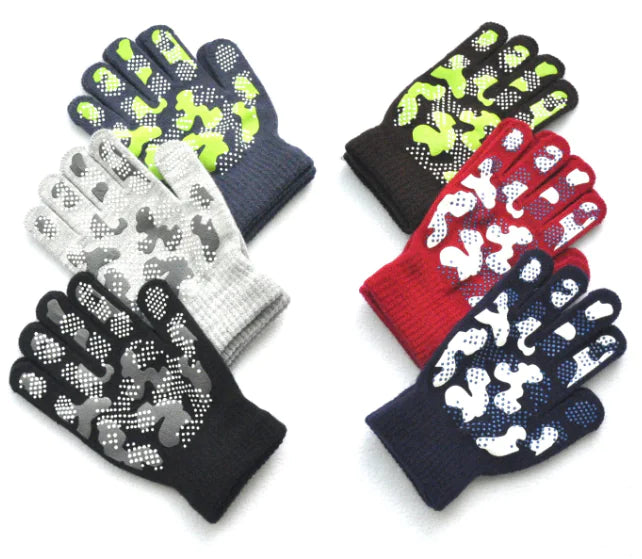 Children's Winter Knitted Gloves for Outdoor Sports