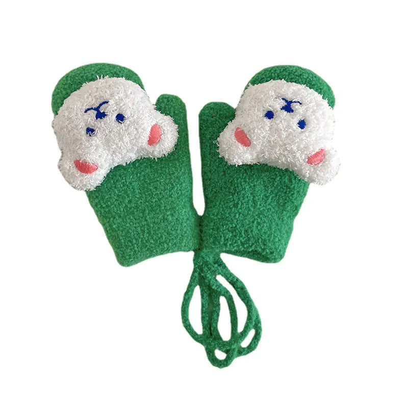 Thick Plush Winter Gloves for Boys Ages 1-4