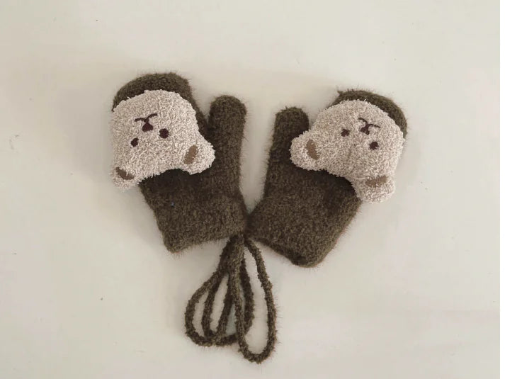 Thick Plush Winter Gloves for Boys Ages 1-4