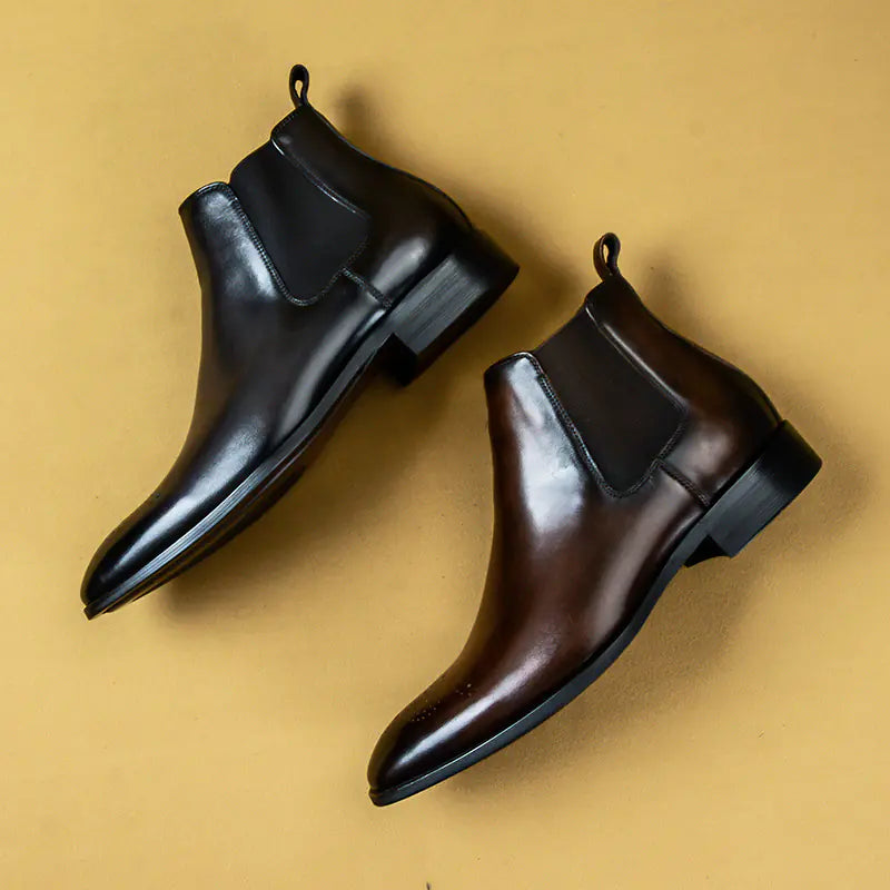 Men's Retro High Top Leather Winter Shoes