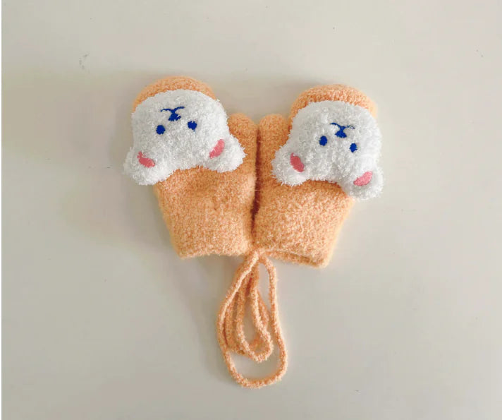 Thick Plush Winter Gloves for Boys Ages 1-4