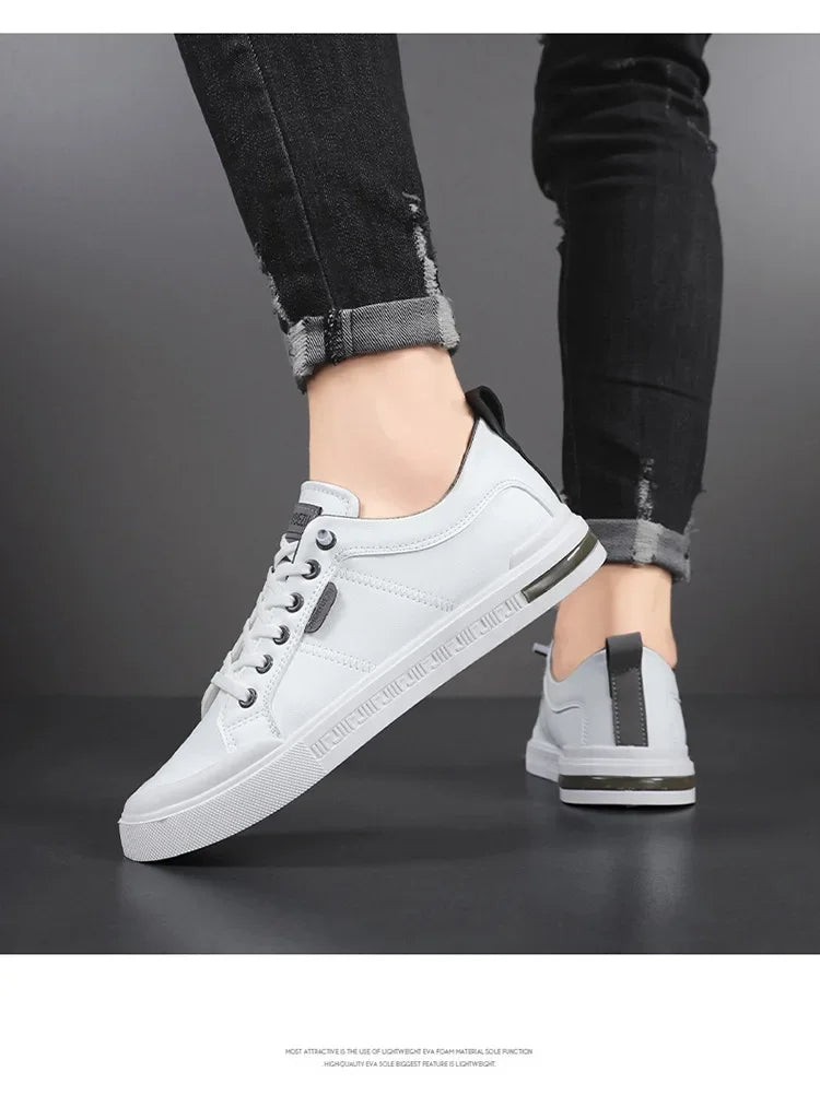 Men's Sporty Casual Leather Panel Shoes