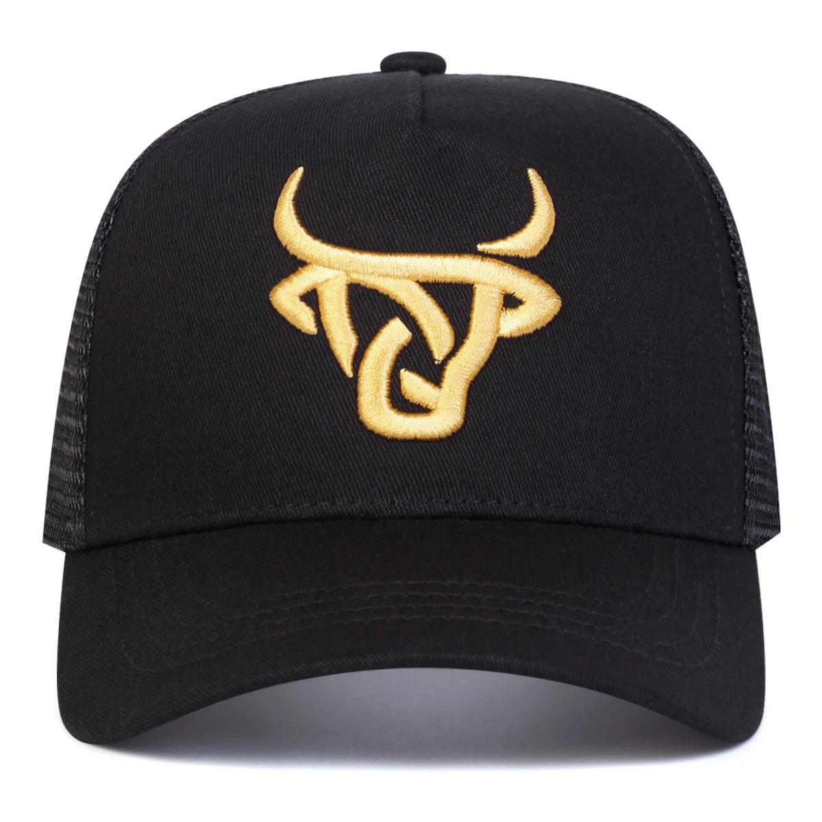 Unisex Ox Head Embroidery Baseball Net Caps