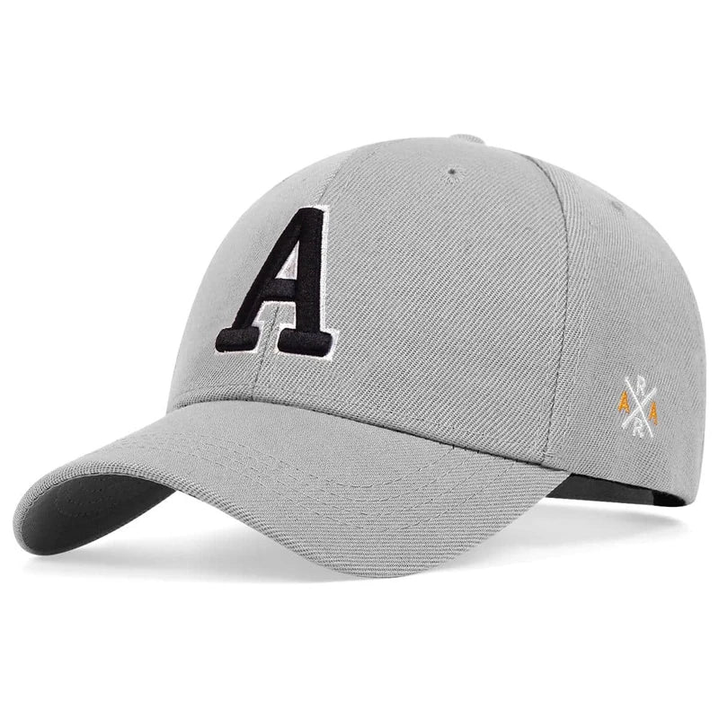 Unisex A Letter Side AR Embroidery Baseball Caps