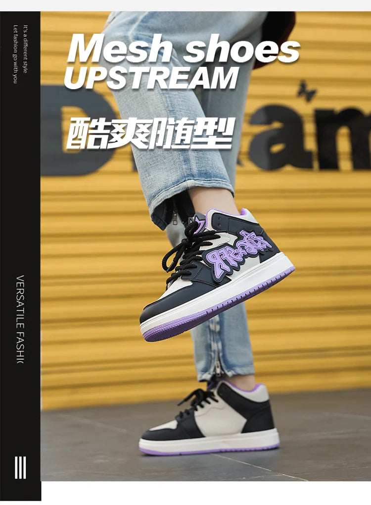 Men's Casual Sneakers Fashion High Top Shoes