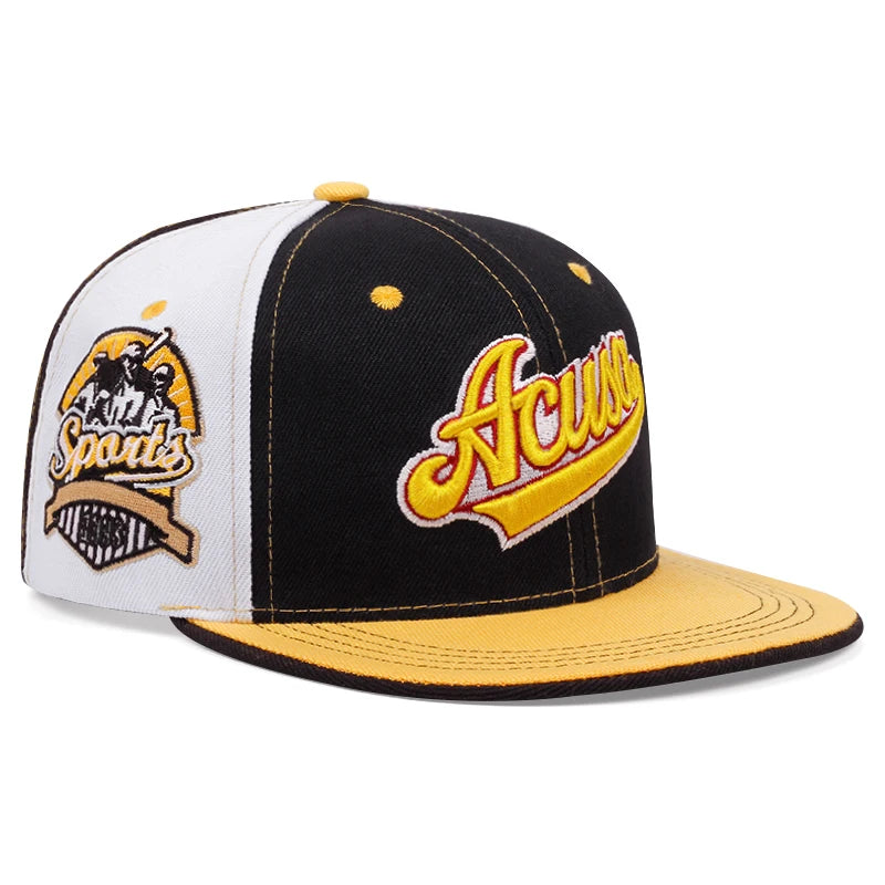 Fashion Acusa Embroidered Men's Color Block Cap