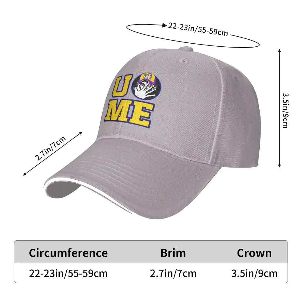 Yellow Wrestling john Cena White Custom Baseball Caps
