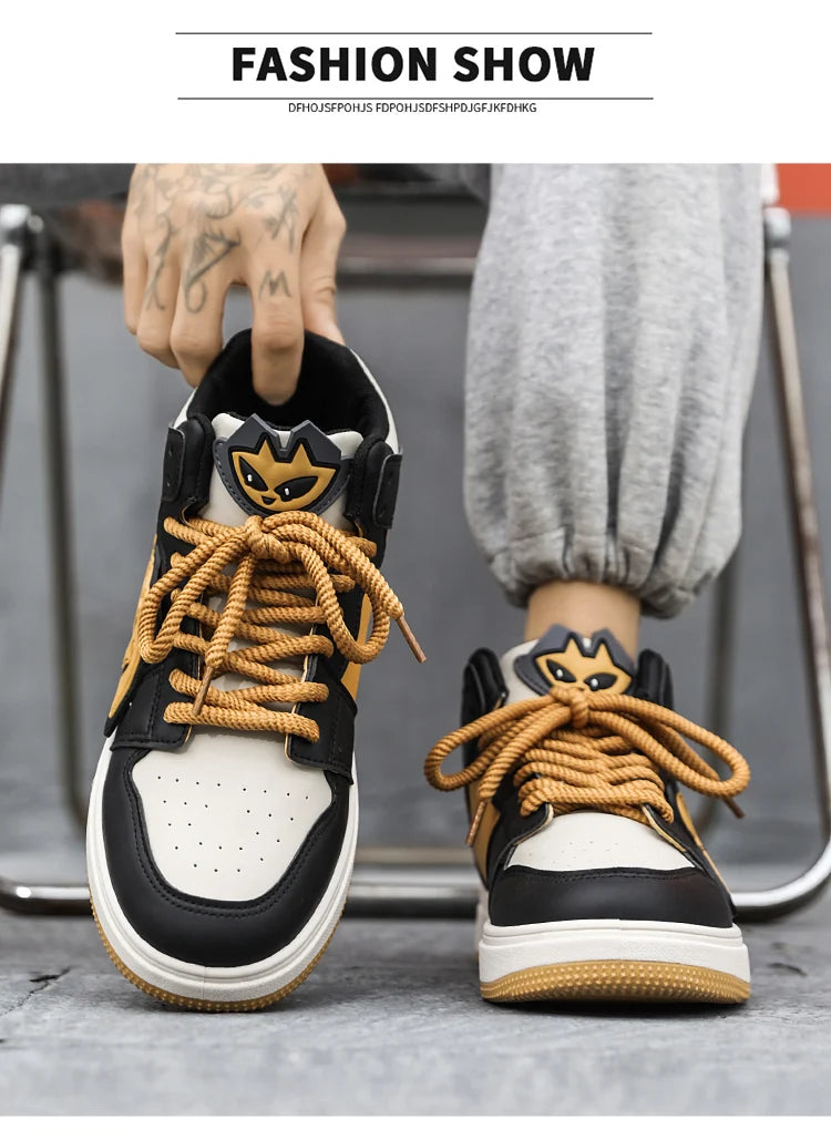 Men's Casual Sneakers Fashion High Top Shoes