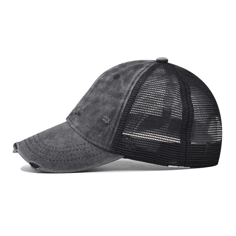 Washed Cotton Mesh Breathable Baseball Cap