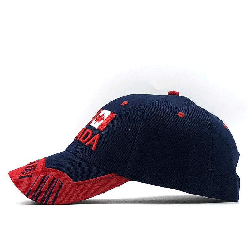 New Colors Contrast Canada Embroidered Baseball Cap