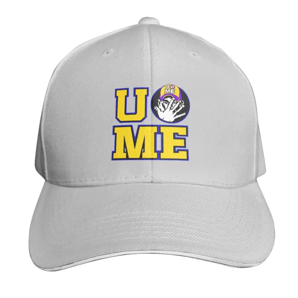 Yellow Wrestling john Cena White Custom Baseball Caps