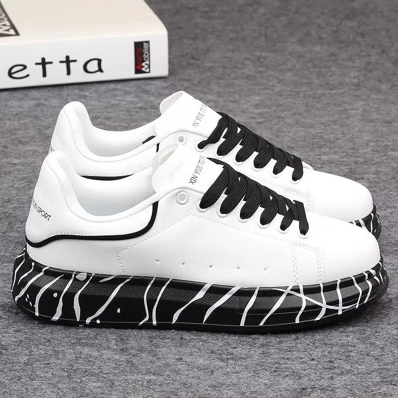leisure thick-soled women's white shoes