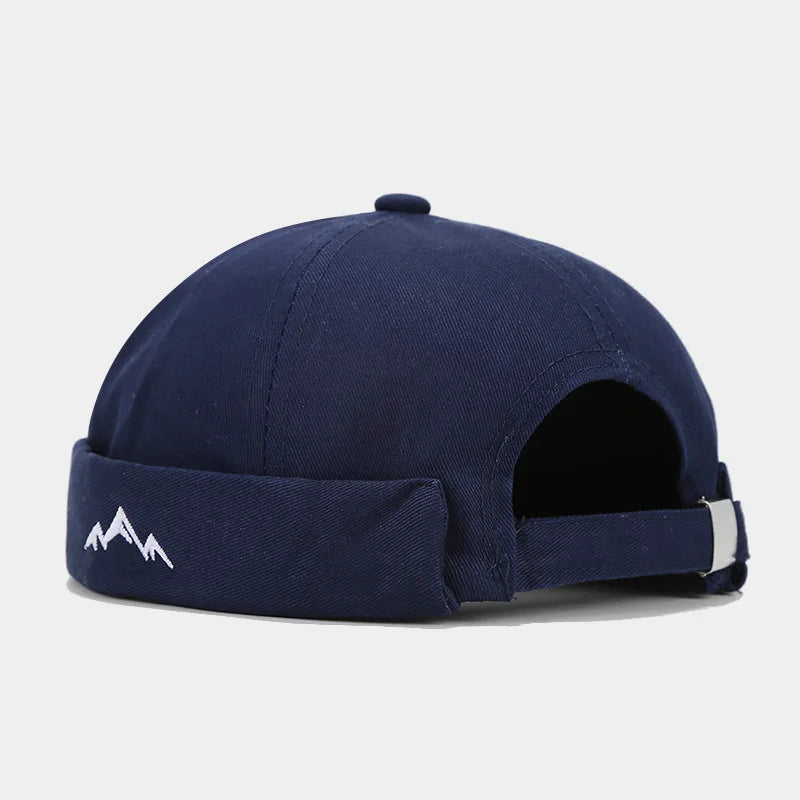 New INS Style Mountain Embroidery Vintage Round Top Hip-Hop Hat