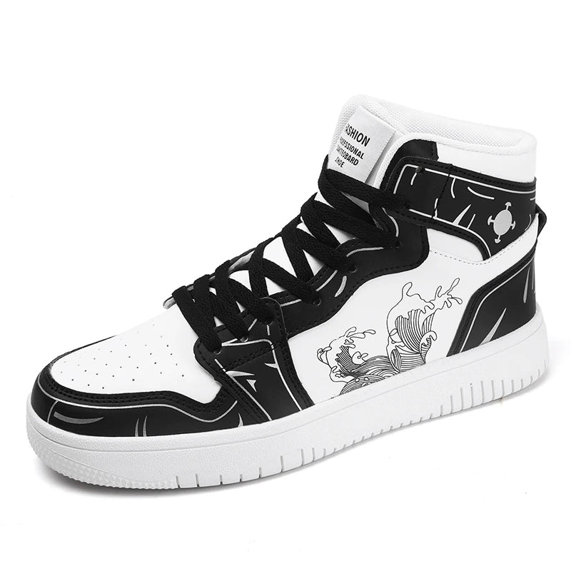 Sneakers Men High-top Flat Leather Shoes