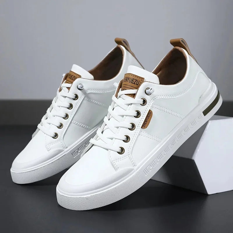 Men's Sporty Casual Leather Panel Shoes