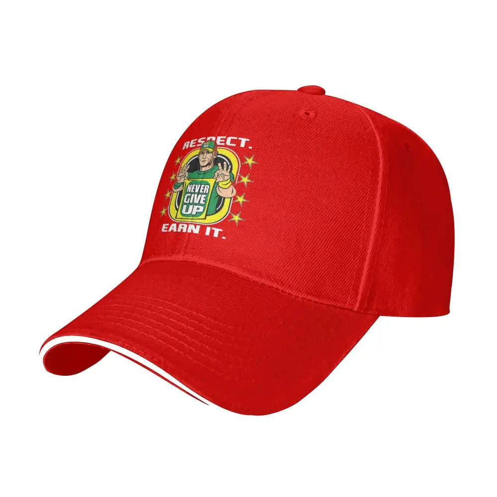 Yellow Wrestling john Cena White Custom Baseball Caps