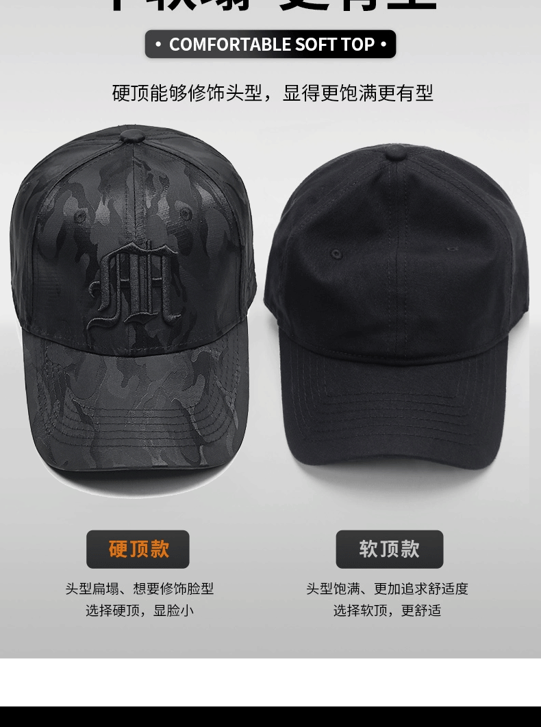 New camouflage embroidered baseball cap