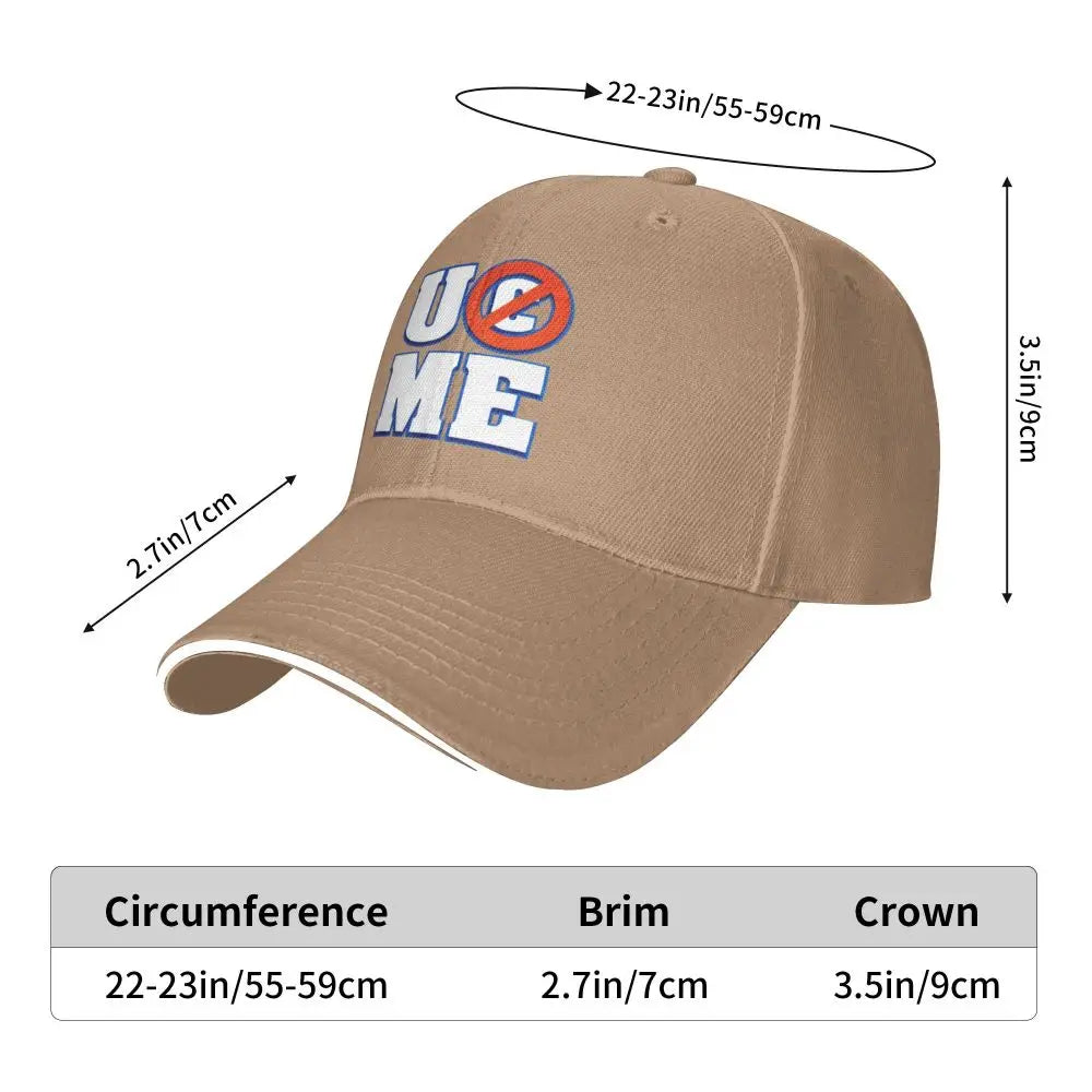 Yellow Wrestling john Cena White Custom Baseball Caps
