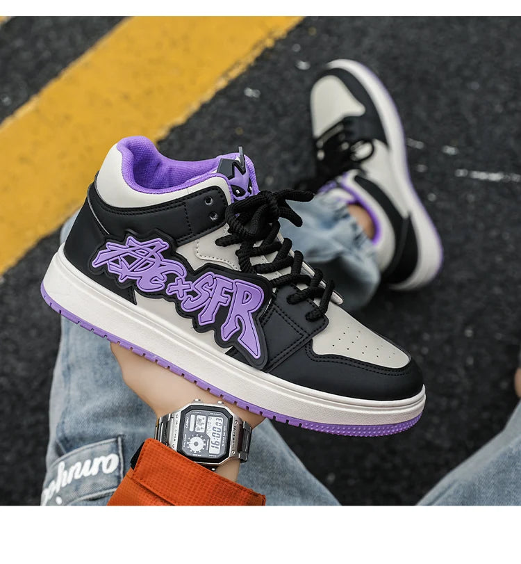 Men's Casual Sneakers Fashion High Top Shoes