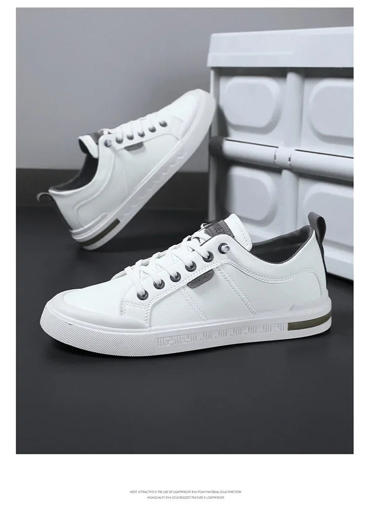 Men's Sporty Casual Leather Panel Shoes