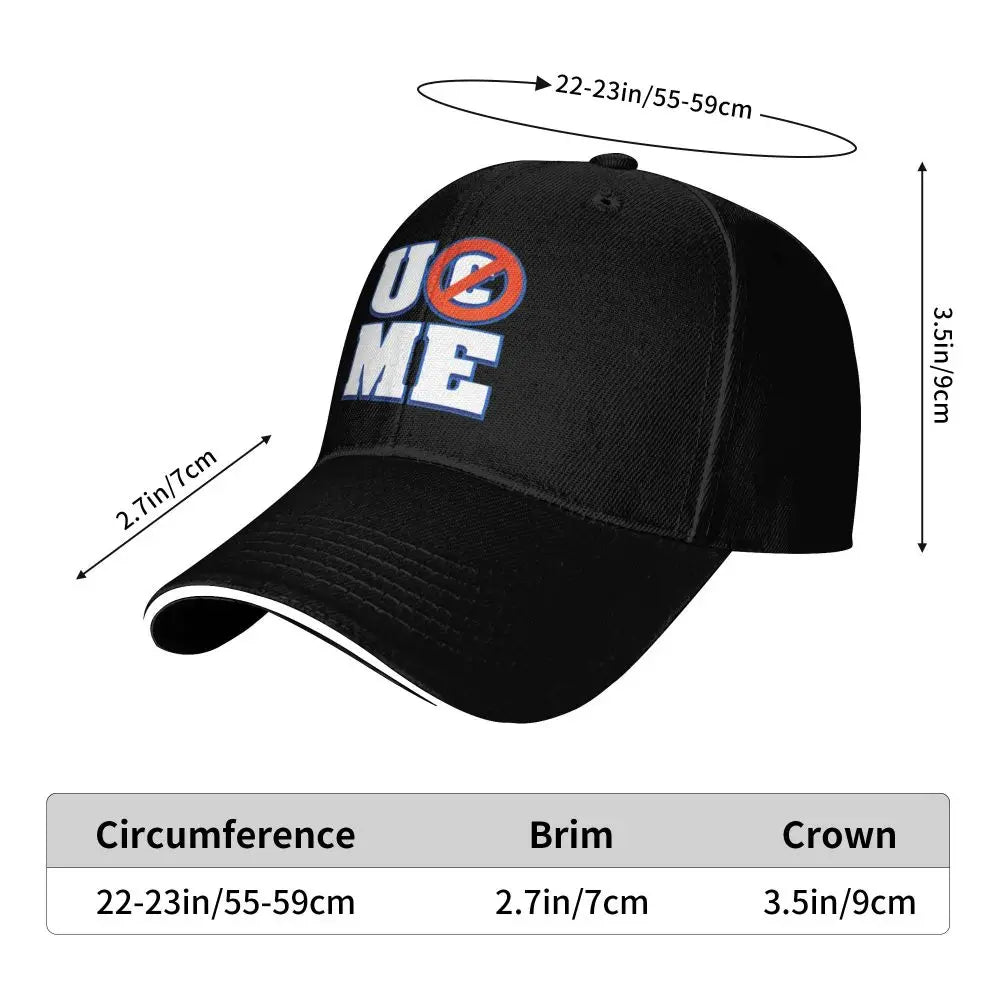 Yellow Wrestling john Cena White Custom Baseball Caps