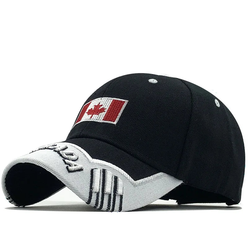 New Colors Contrast Canada Embroidered Baseball Cap