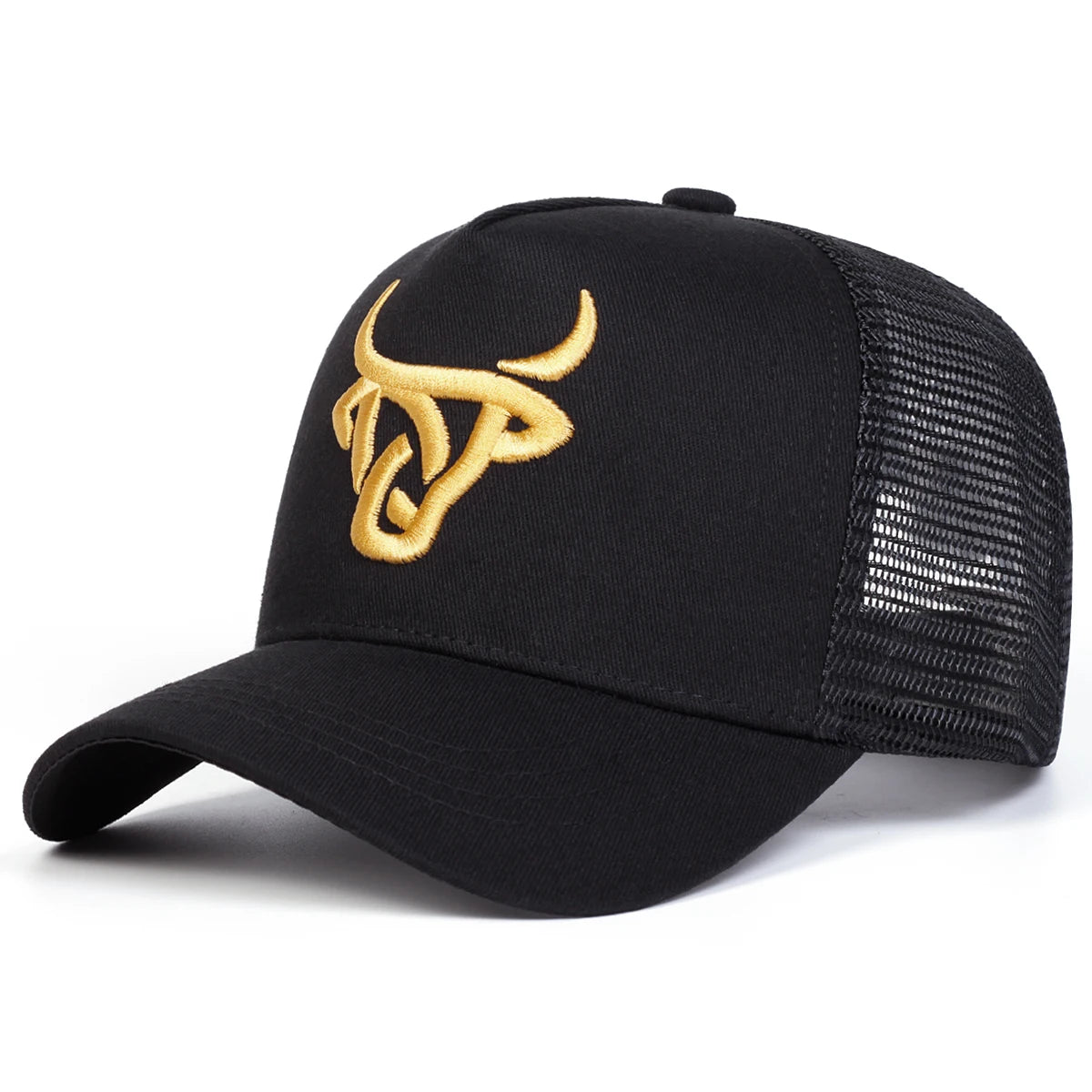 Unisex Ox Head Embroidery Baseball Net Caps