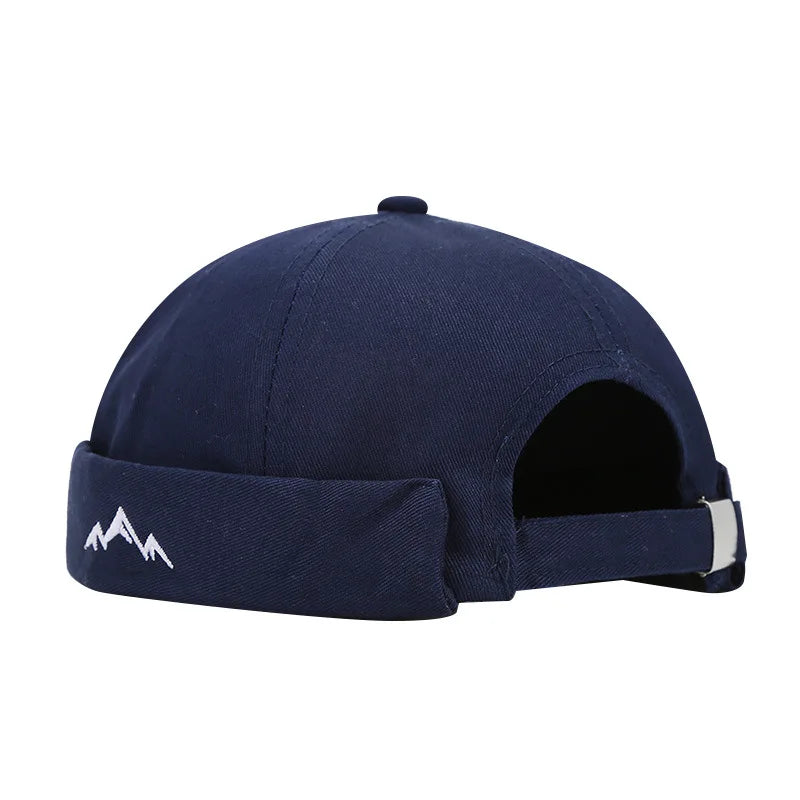 New INS Style Mountain Embroidery Vintage Round Top Hip-Hop Hat