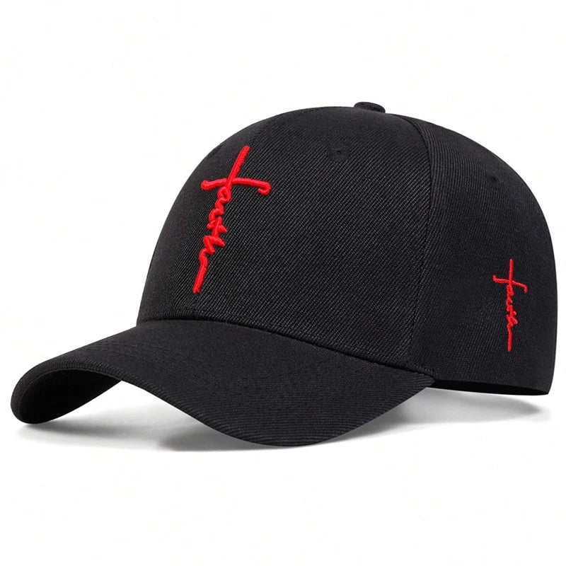 Unisex Letter Cross Embroidery Baseball Caps