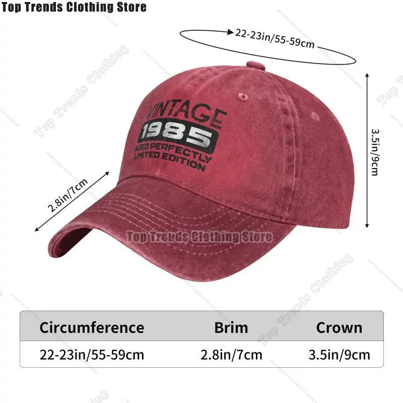 Birthday Gift Vintage 1985 Aged Perfectly Limited Edition Baseball Cap