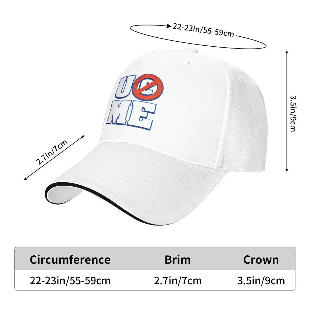 Yellow Wrestling john Cena White Custom Baseball Caps