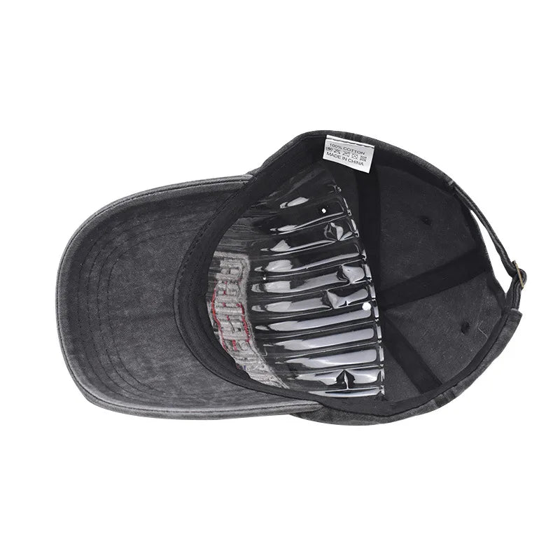 Baseball Cap Washed Cotton Letter ROUTE 66 Embroidery