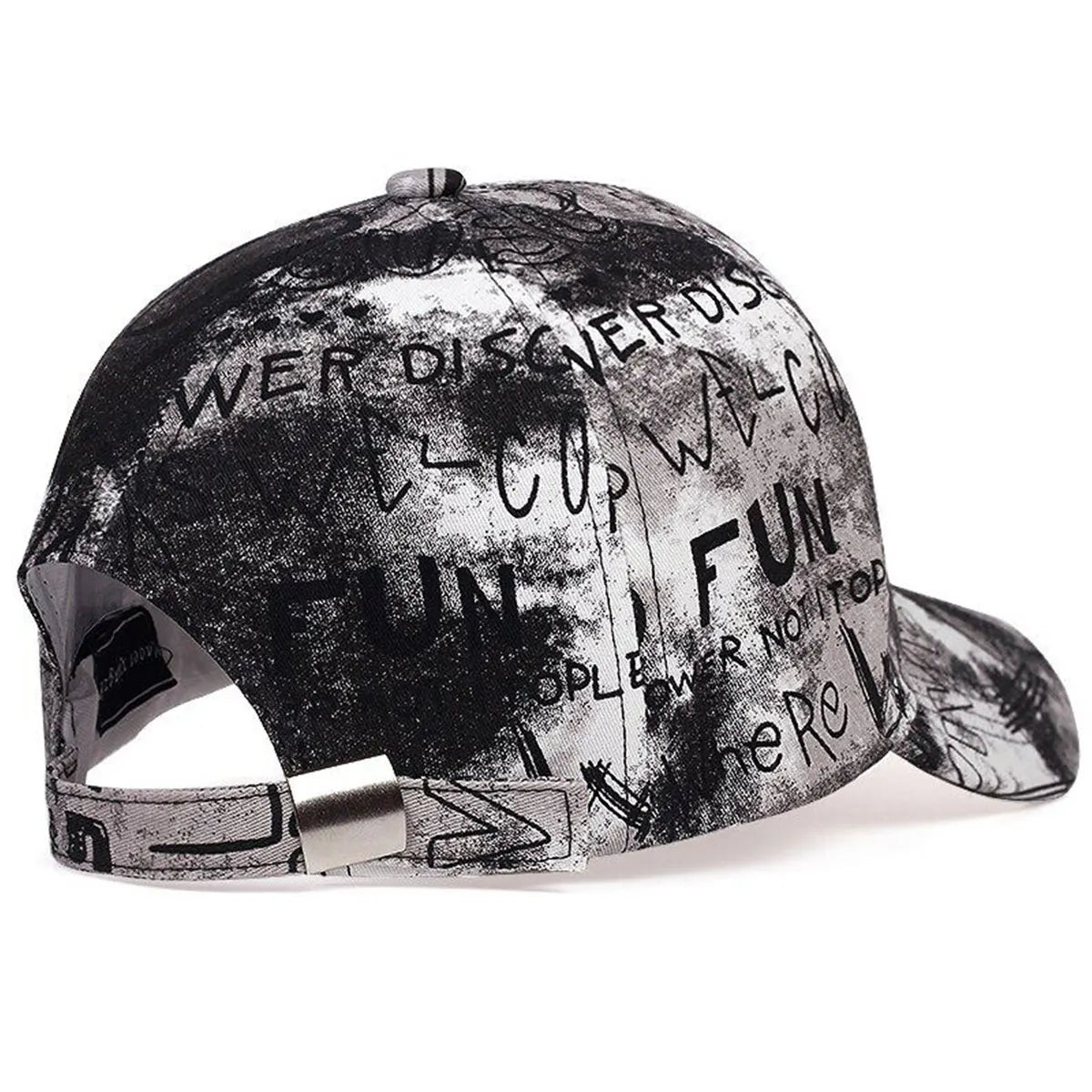 Unisex Letter Graffiti Printing Tie Dye Baseball Caps