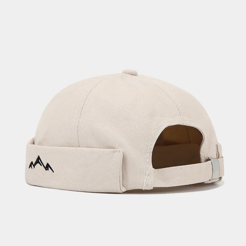 New INS Style Mountain Embroidery Vintage Round Top Hip-Hop Hat
