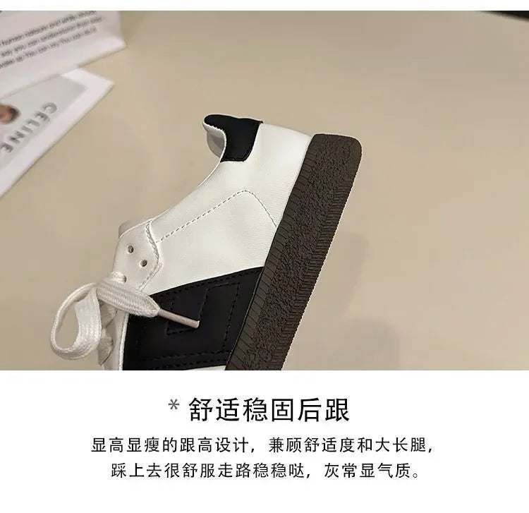 Women Leather Outdoor Walking Sneakers
