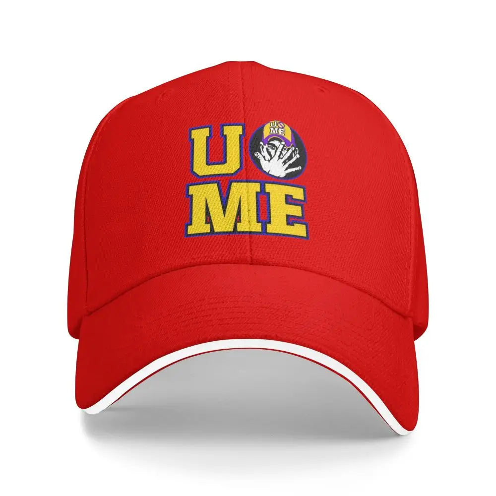 Yellow Wrestling john Cena White Custom Baseball Caps